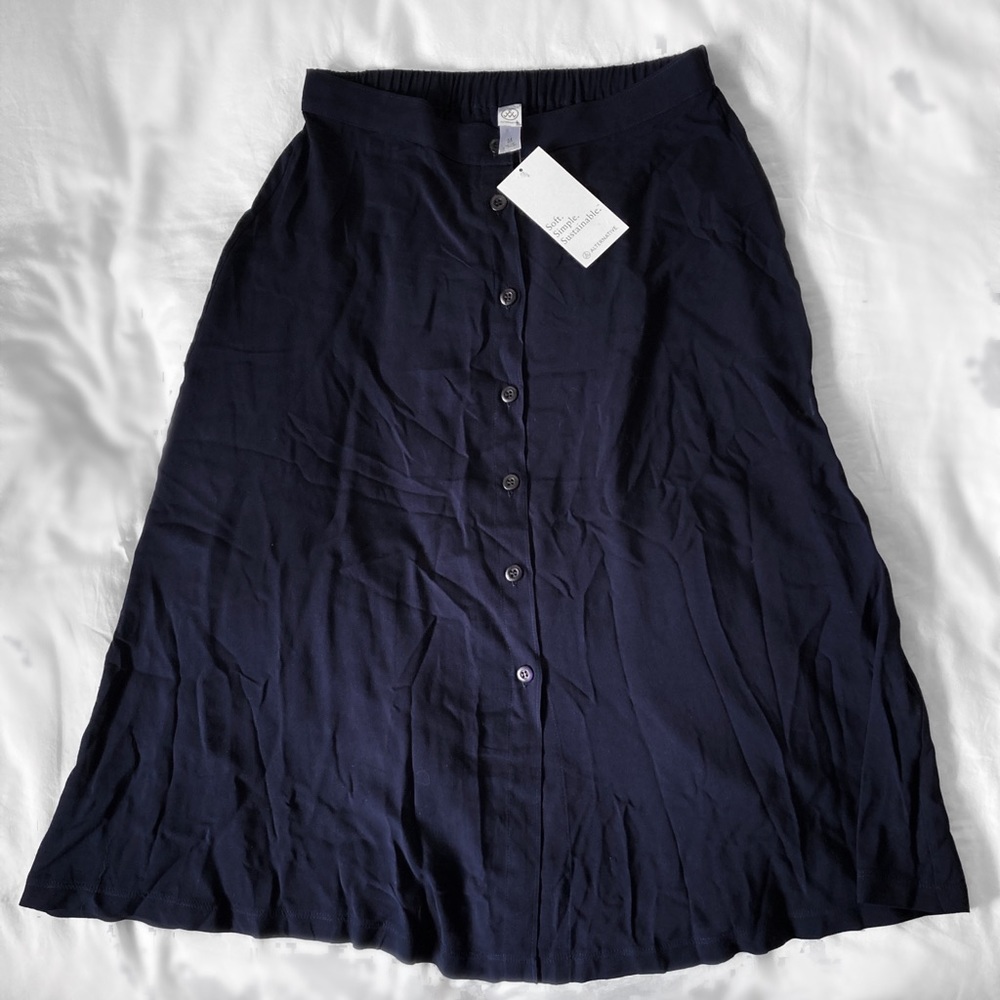 Alternative Apparel Navy Midi Skirt